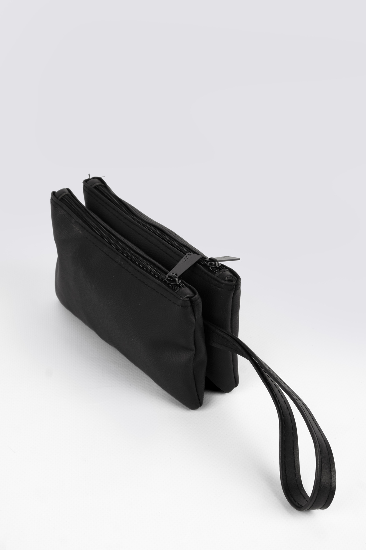 westbag Unisex Siyah Çift Bölmeli Fermuarlı Günlük El Çantası