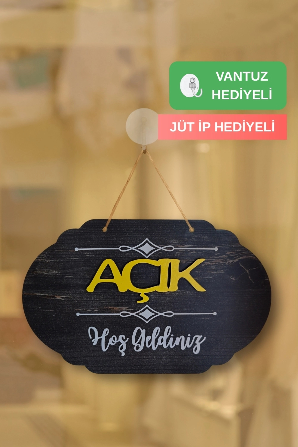 Decorative Wood 2D Open-Closed Text - Rebap Wood