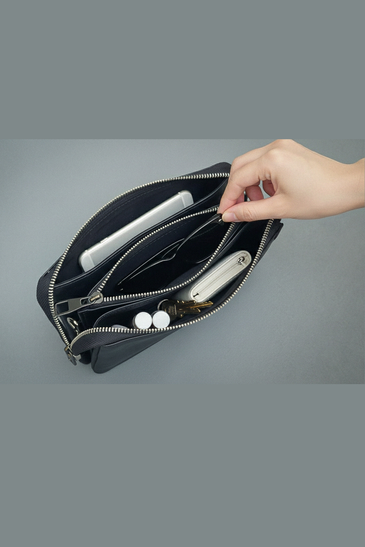 Ancient Leather Craft Hakiki Deri Unisex Portföy El Çantası Ve Omuz Askılı Clutch Çapraz Çanta görsel 4