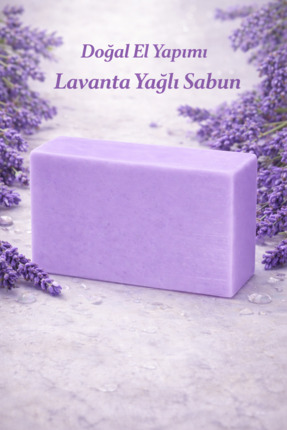Lavandula Doğal, el yapımı, lavanta ve badem yağlı sabun
