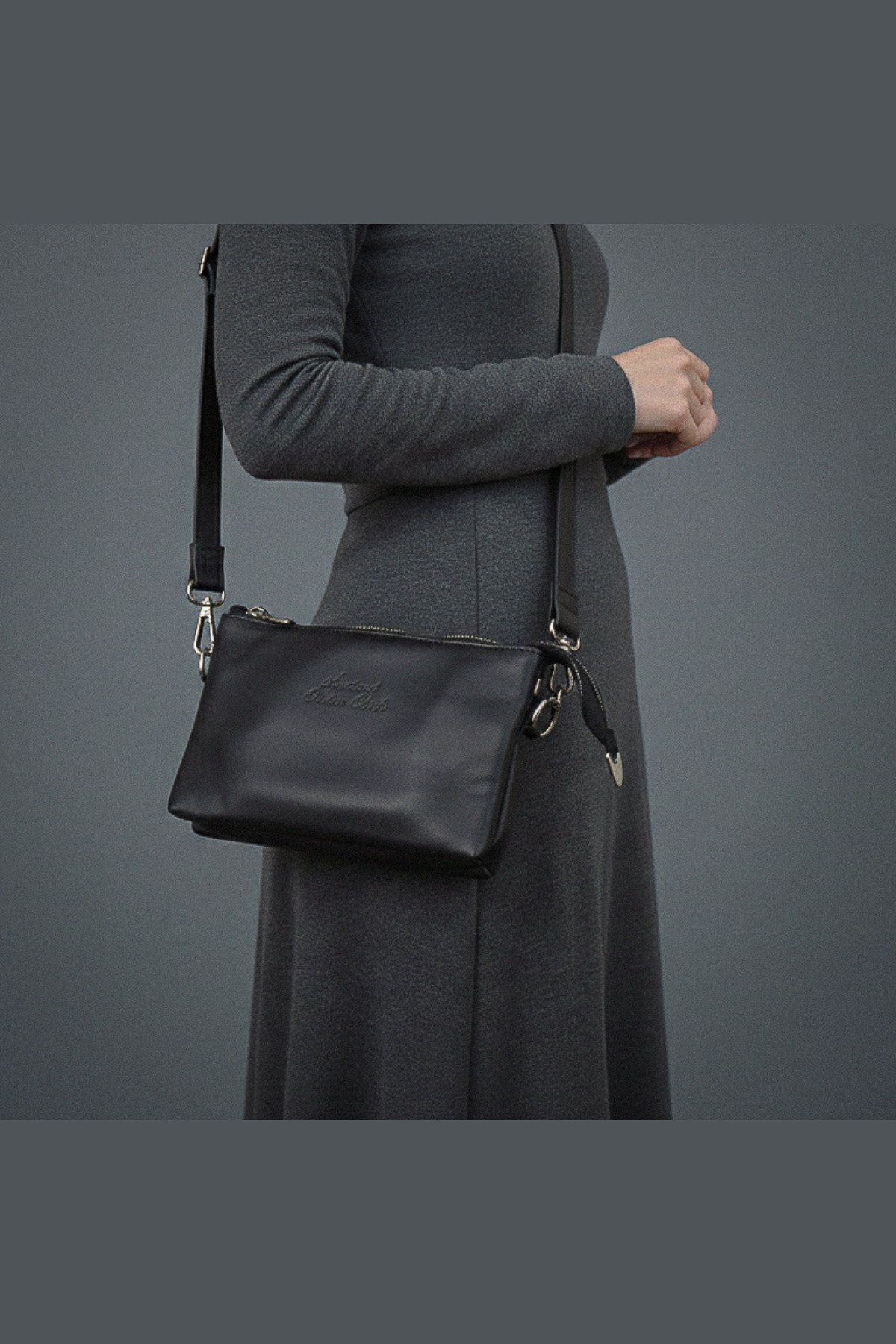 Ancient Leather Craft Hakiki Deri Unisex Portföy El Çantası Ve Omuz Askılı Clutch Çapraz Çanta görsel 2