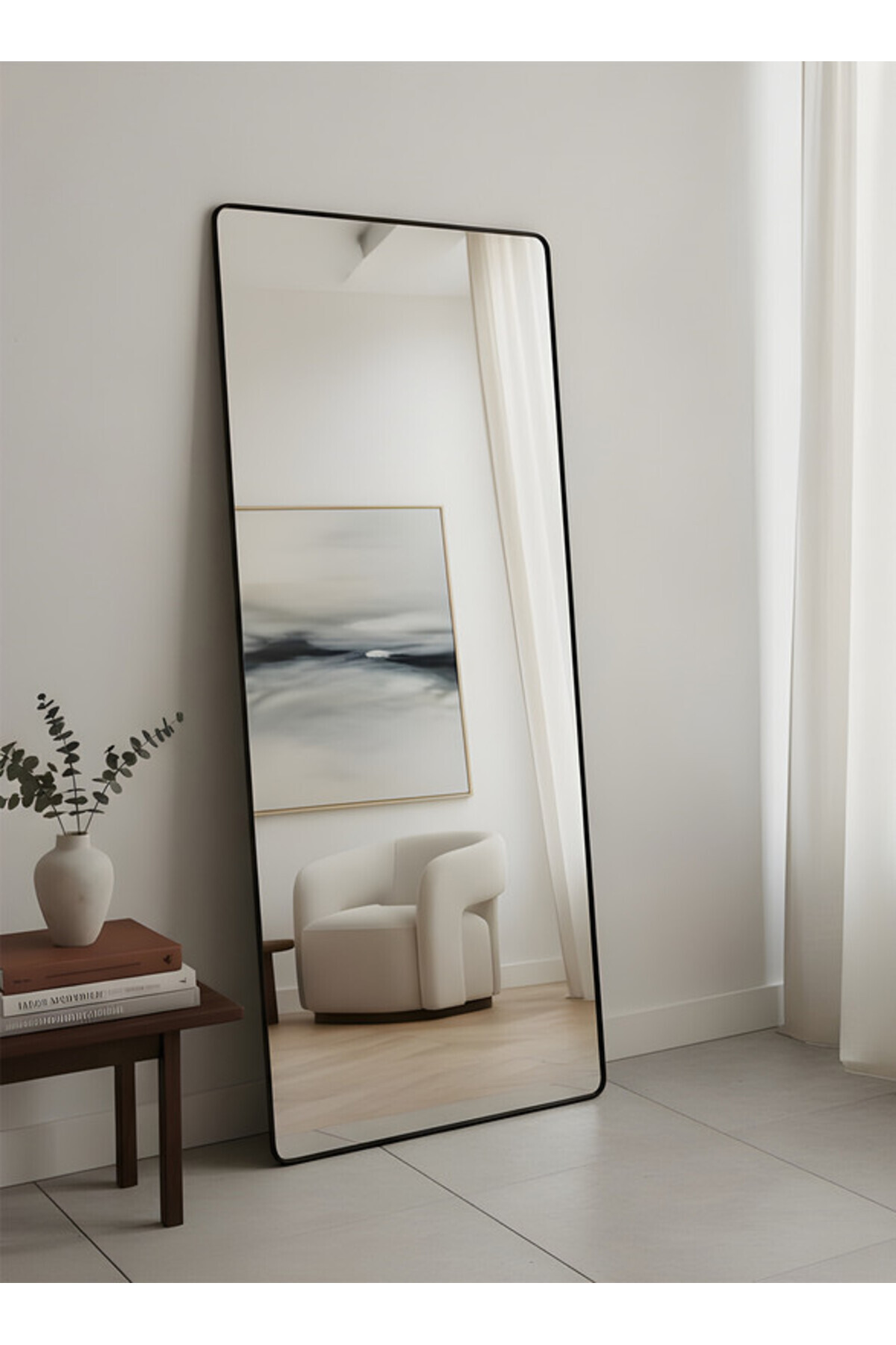 مرآة كبيرة بتصميم أنيق 160×50 سم - مرآة كاملة الطو...