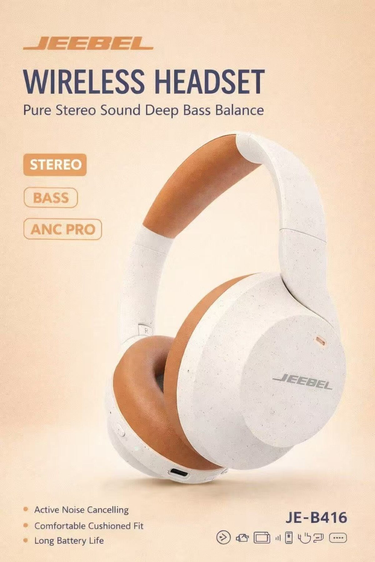 سماعات رأس لاسلكية ذكية من ANCPRO مزودة بتقنية متط...