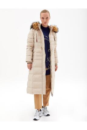 Kayra Kaz Tüyü Dolgulu Uzun Kaban