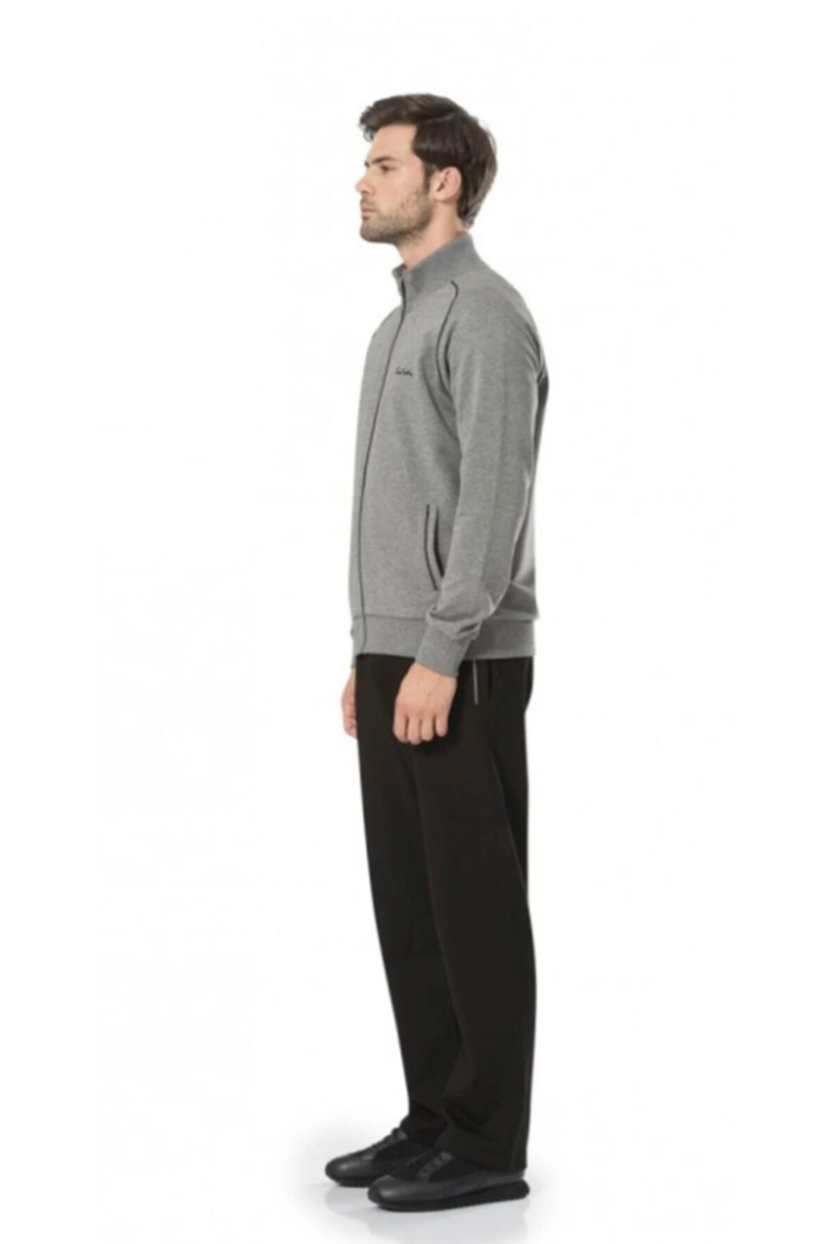 ست گرمکن ورزشی مردانه راسته فاق نرمال آستین بلند | پیر کاردین Pierre Cardin 7t0w5a5y - تصویر 3
