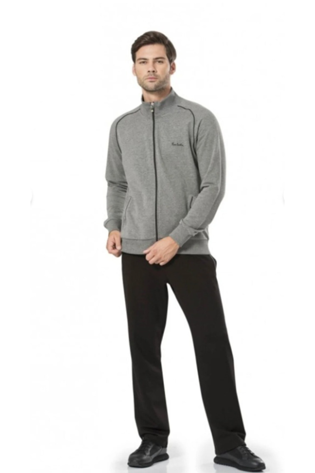 ست گرمکن ورزشی مردانه راسته فاق نرمال آستین بلند | پیر کاردین Pierre Cardin 7t0w5a5y - تصویر 2
