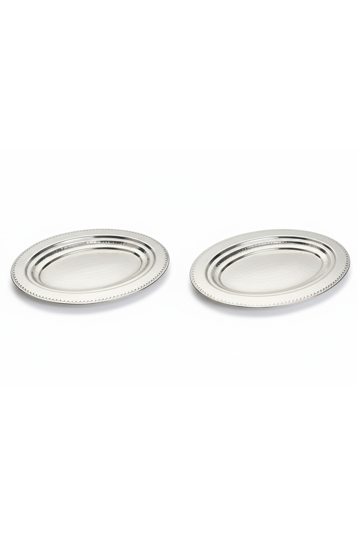 Luxury Handcrafted Pure Copper Kayak Serving Plate Set - 32 cm (2 Pieces)