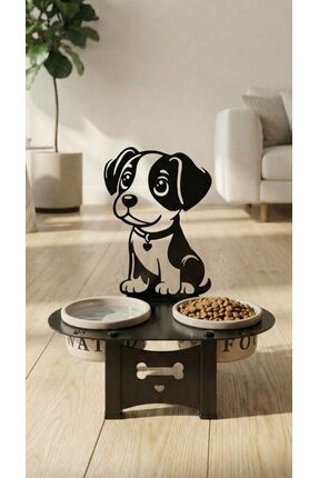 Çatım Tasarım Köpek Maması ve Su Seramik Kabı Besleme Tasarımı Evi Dekorasyon
