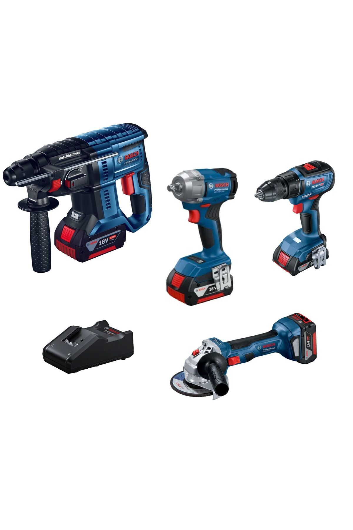Bosch Dörtlü Montaj Seti ( GWS 18V-8 , GDS18V-350 , GSR 18V-50