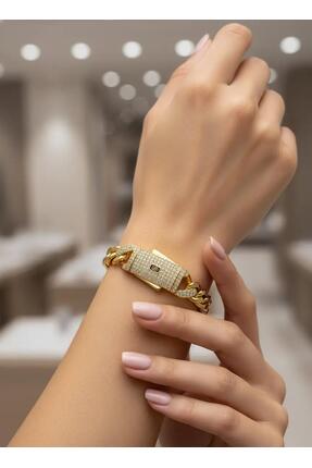 BİJU YILMAZ Vip 22K Altın Kaplama Gurmet Gold Bileklik - 26vipb02