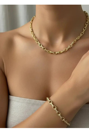 BİJU YILMAZ Xuping Gold Taşlı Tasarım Set - 25-xps02