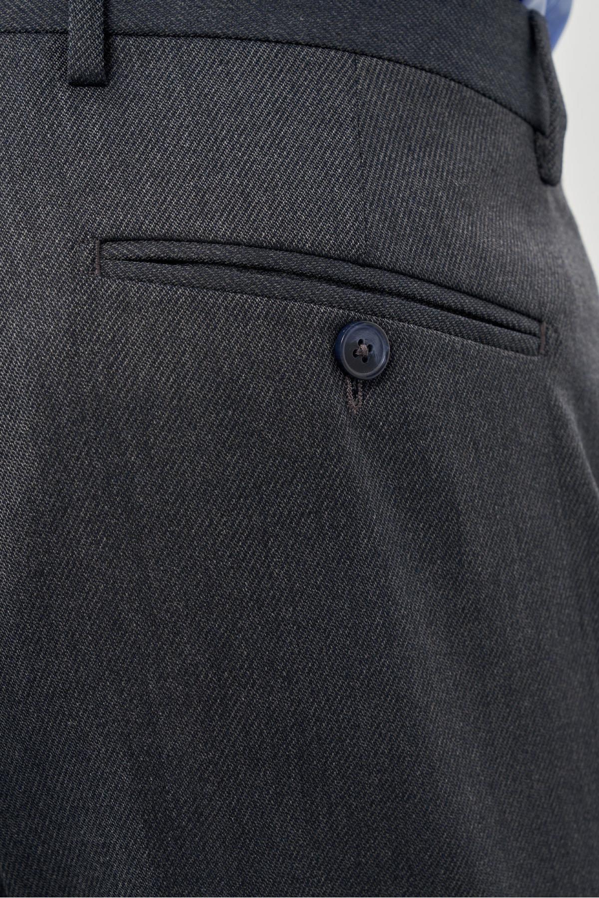 Erkek Lacivert Düz Esnek Yan Cep Slim Fit Pantolon 1003245209_220 — رنگارنگ — تصویر 5 از 7