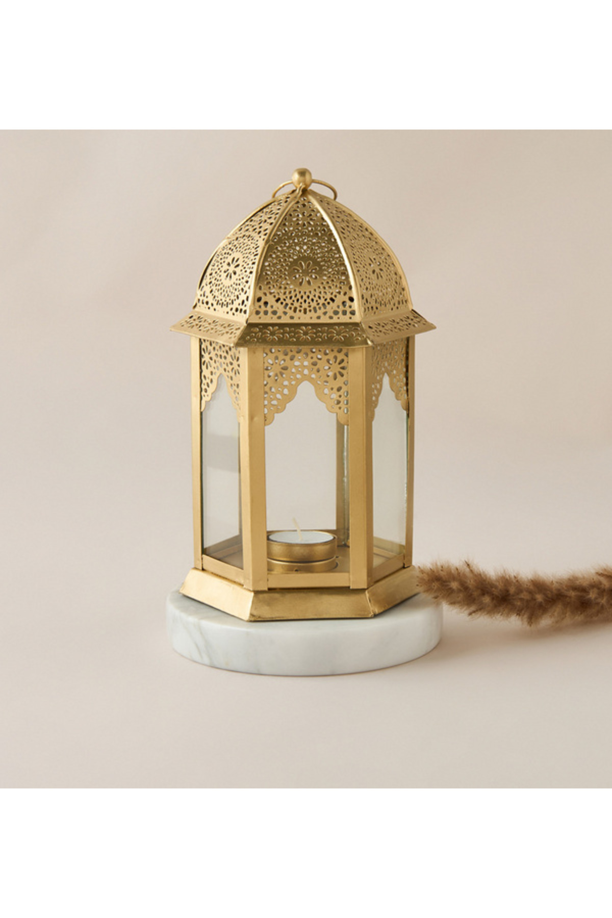 Lifestyle Metallic Filigree Tealight Lantern