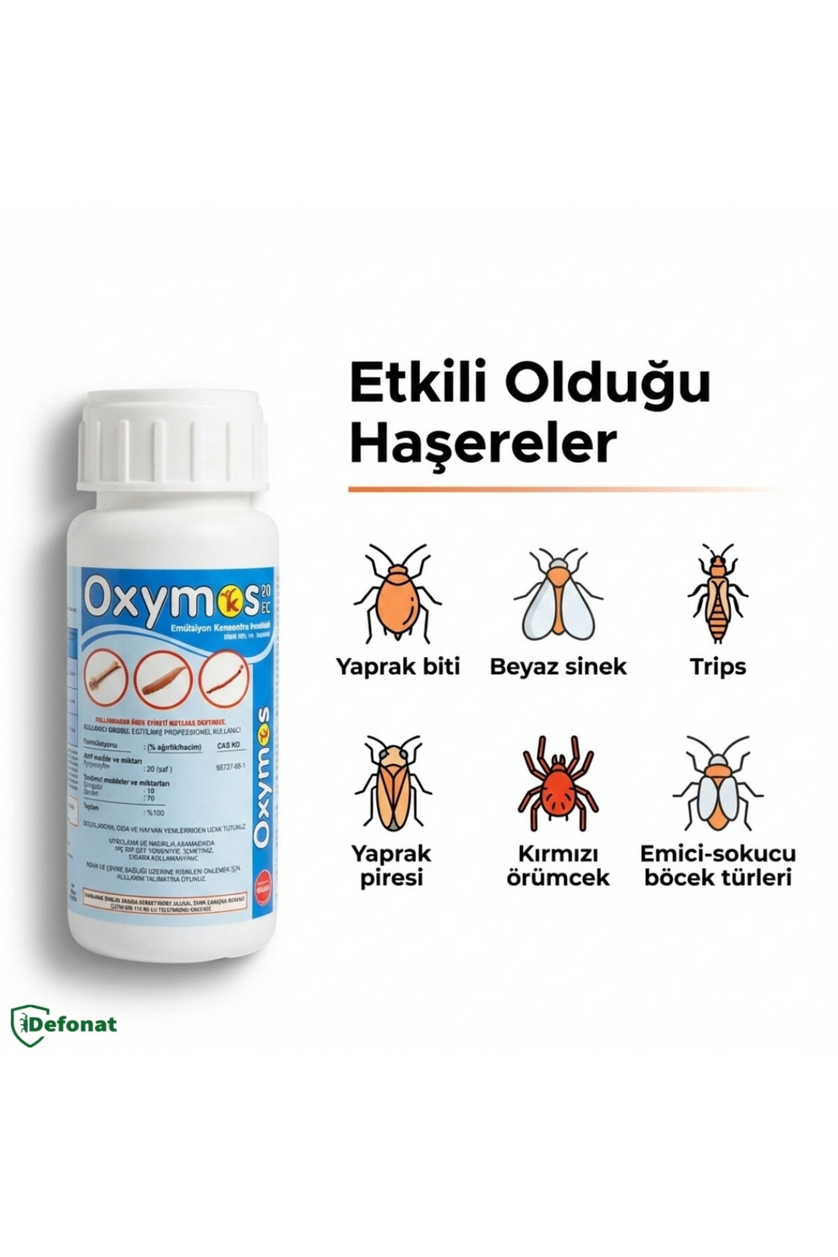 Kulsan İlaç Oxymos 20 EC Emülsiyon Konsantre Haşere İlacı 100 ml – Yaprak Biti, Beyaz Sinek ve Trips İlacı - Fiyatı, Yorumları