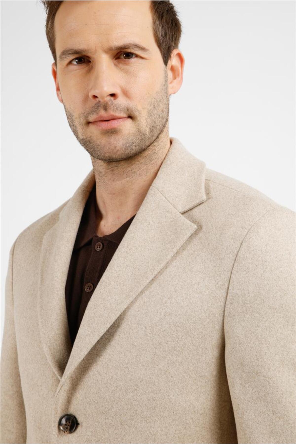 یقه تک بژ Flexible Slim Fit Classic Stash Coat 1005255101 — رنگارنگ — تصویر 4 از 6