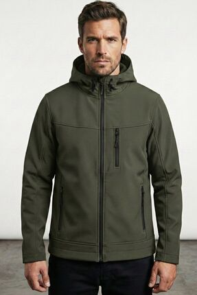 GENIUS STORE Erkek Mont İçi Polarlı Softshell Mont Su ve Rüzğar Geçirmez Kapü...