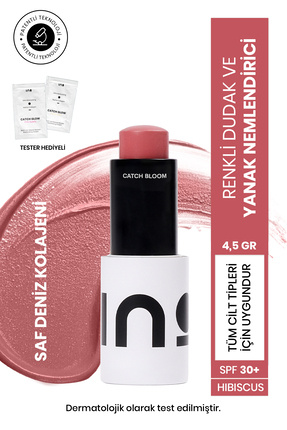INO Beauty Hibiscus - Yumuşak ve Nemlendirici Stick Ruj & Allık 4,5Gr SPF30 (...