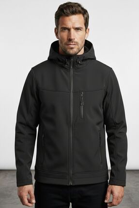 GENIUS STORE Erkek Mont İçi Polarlı Softshell Mont Su ve Rüzğar Geçirmez Kapü...