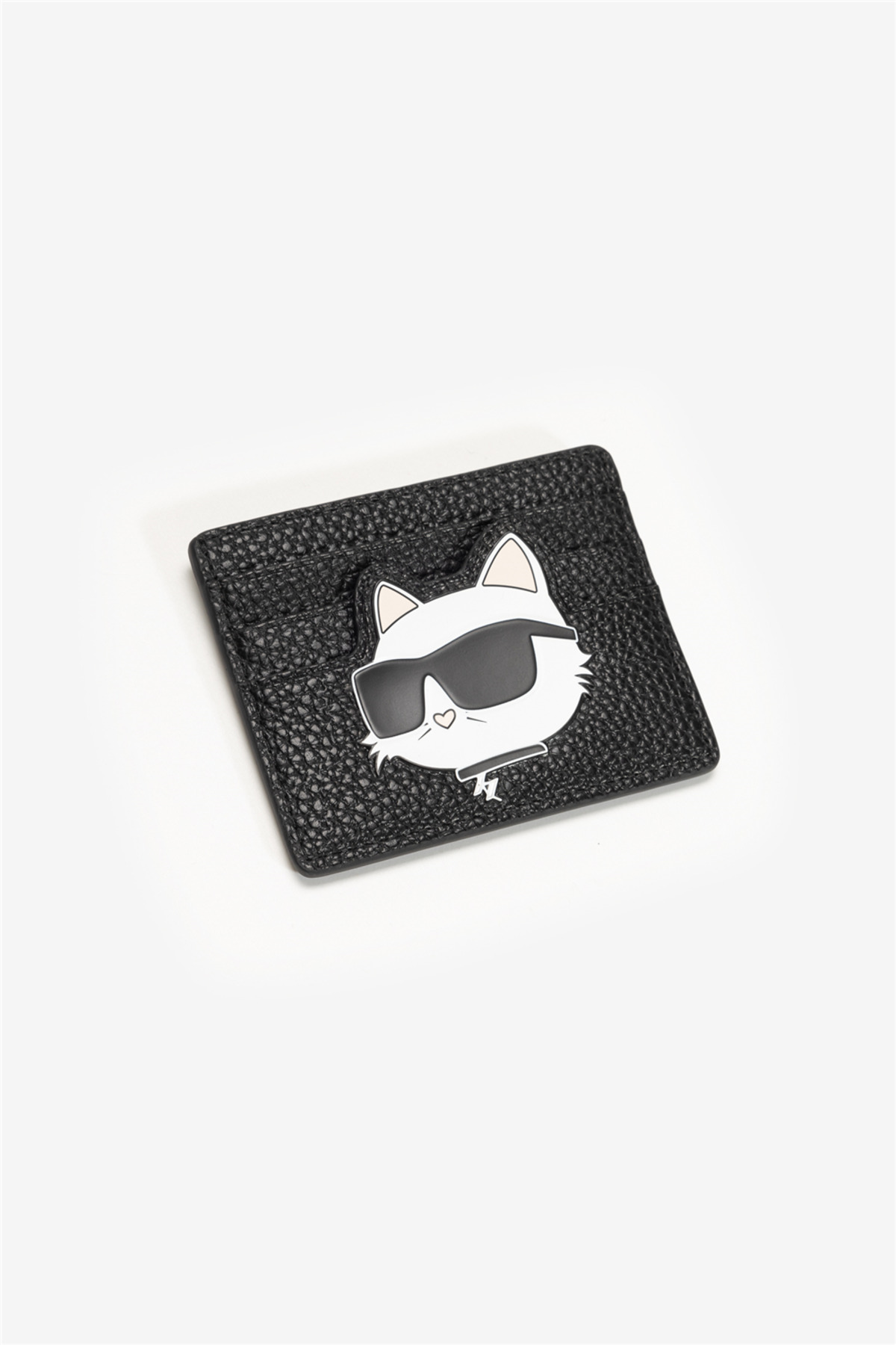 Karl Lagerfeld Ikon Pebble Kadın Kartlık Siyah görsel 3