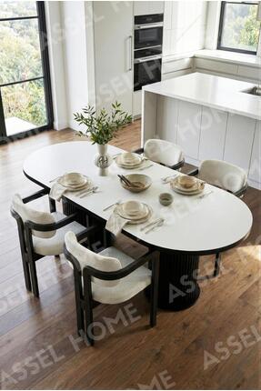 ah assel home Nidya Bohem Ayak 4'lü Tokyo Metal Demonte Sandalye 80x140 Masa ...