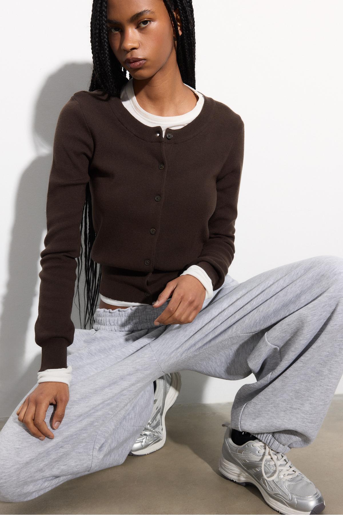 Stradivarius  Düğmeli triko hırka - Görsel 4