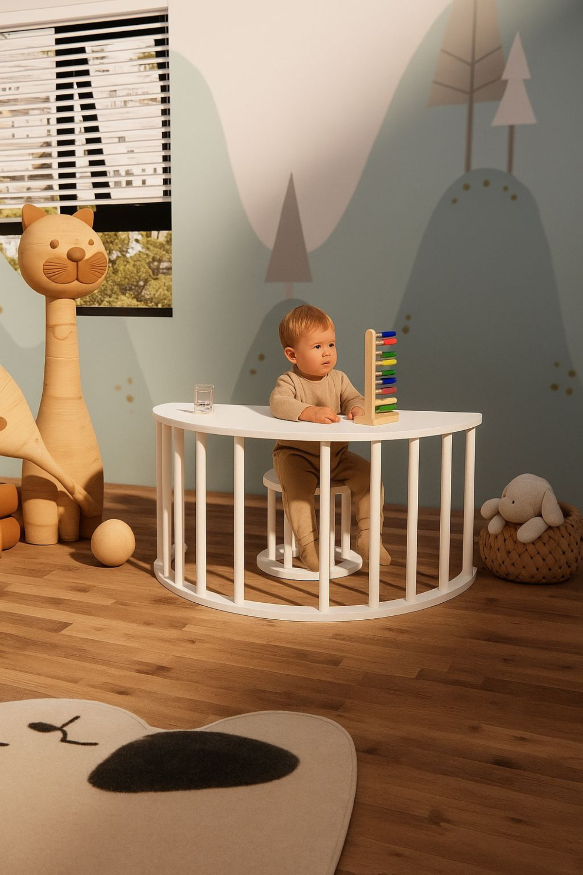 Solto Home KC30-430 Montessori Çok Amaçlı Minderli Salıncak Tırmanma Kaydırak Masa Oyuncak Organizer fotoğrafı 5 (önizleme)