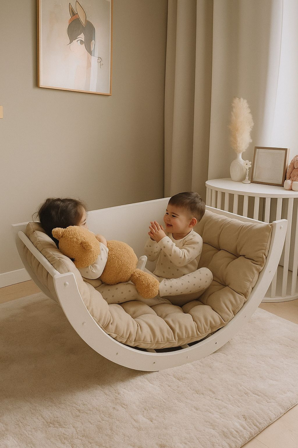 Solto Home KC30-430 Montessori Çok Amaçlı Minderli Salıncak Tırmanma Kaydırak Masa Oyuncak Organizer fotoğrafı 4 (önizleme)