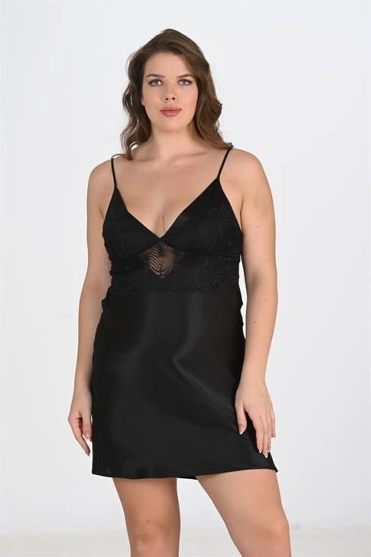 mtm My The Mall Giyim 2'li Siyah Sabahlık Takımı Bigsize 6213