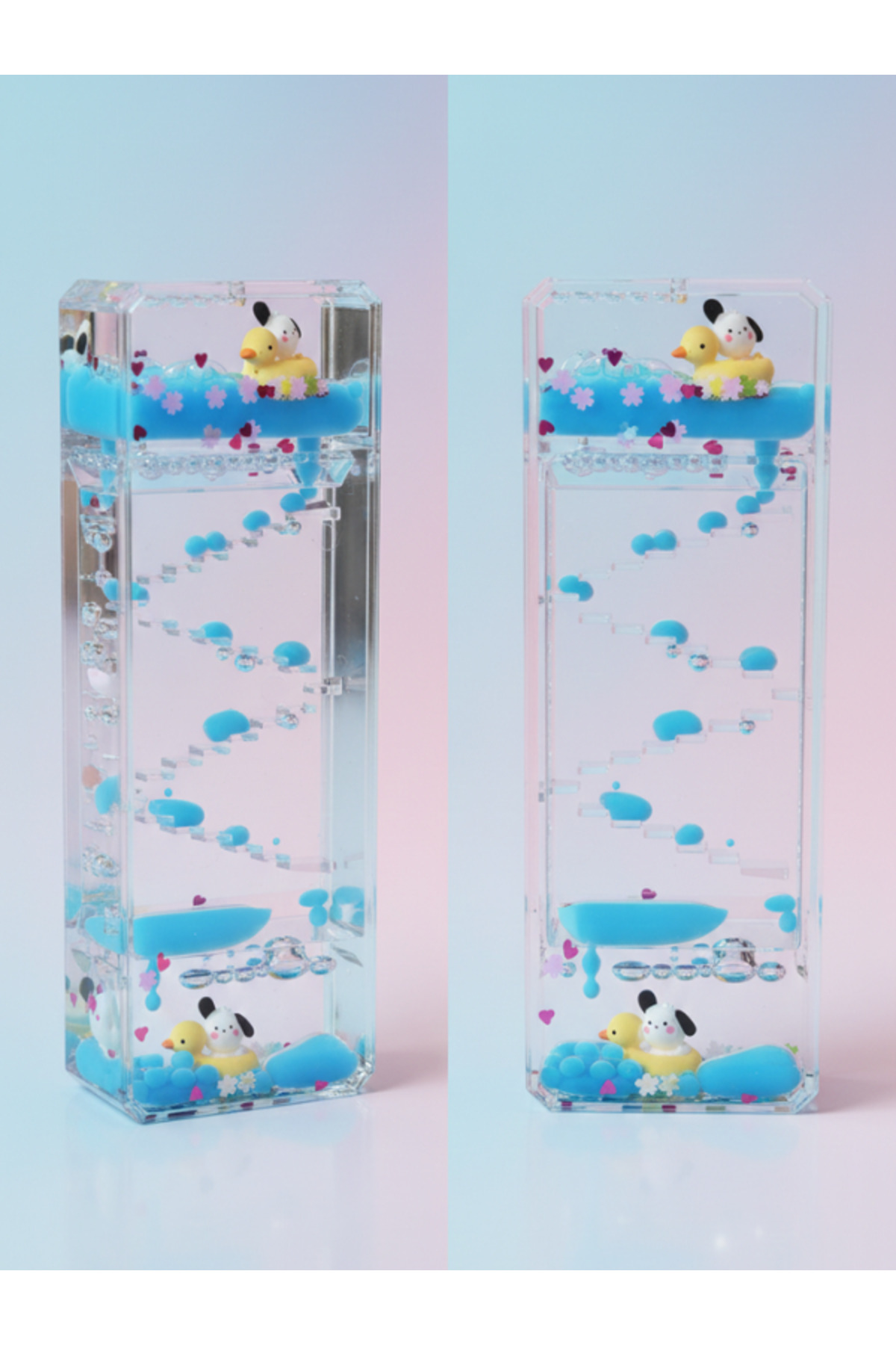 Cute Figure Mill Non-Sinking Liquid Hourglass