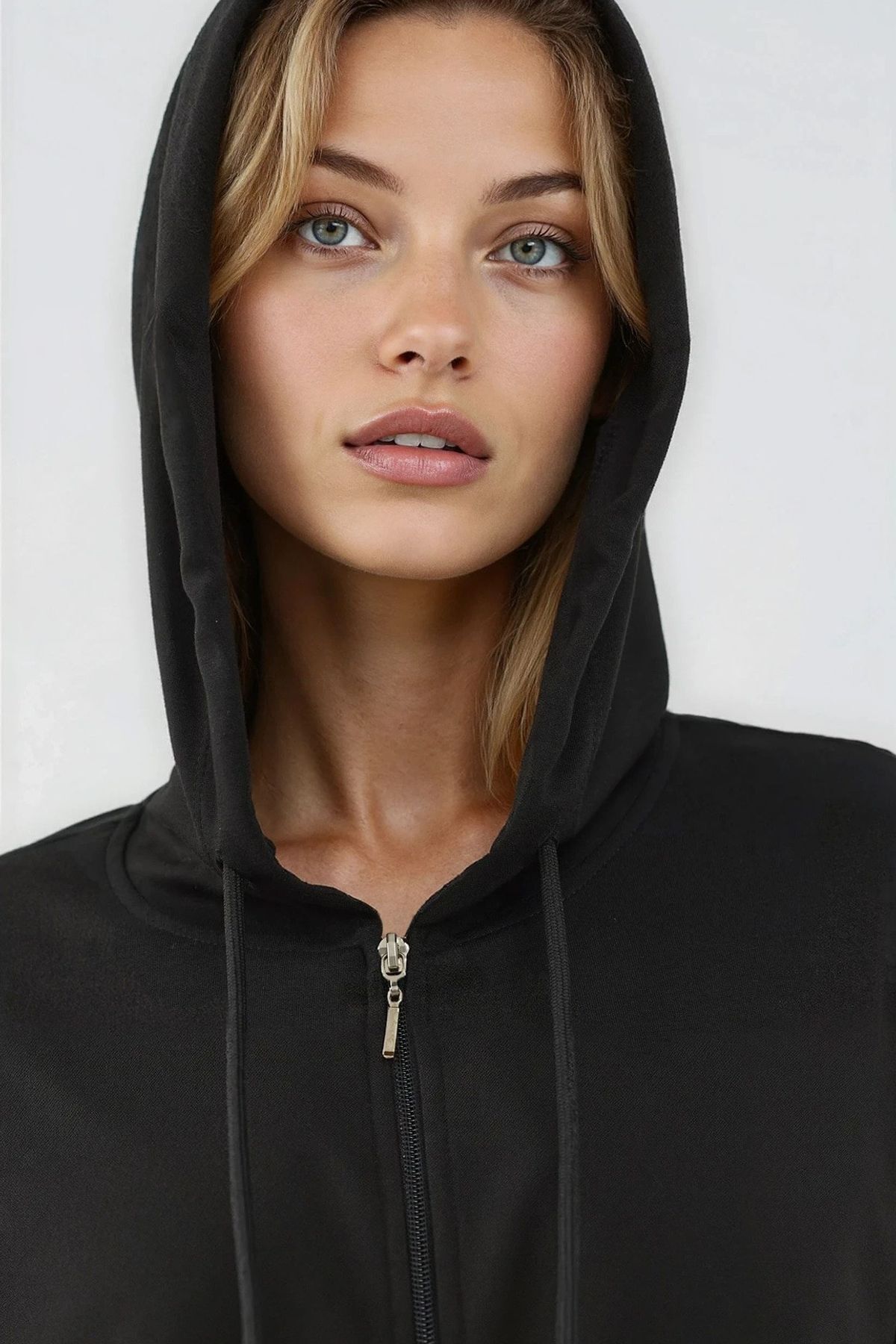 Hiccup  Modal Touch Fermuarlı Kapşonlu Sweatshirt - Görsel 6