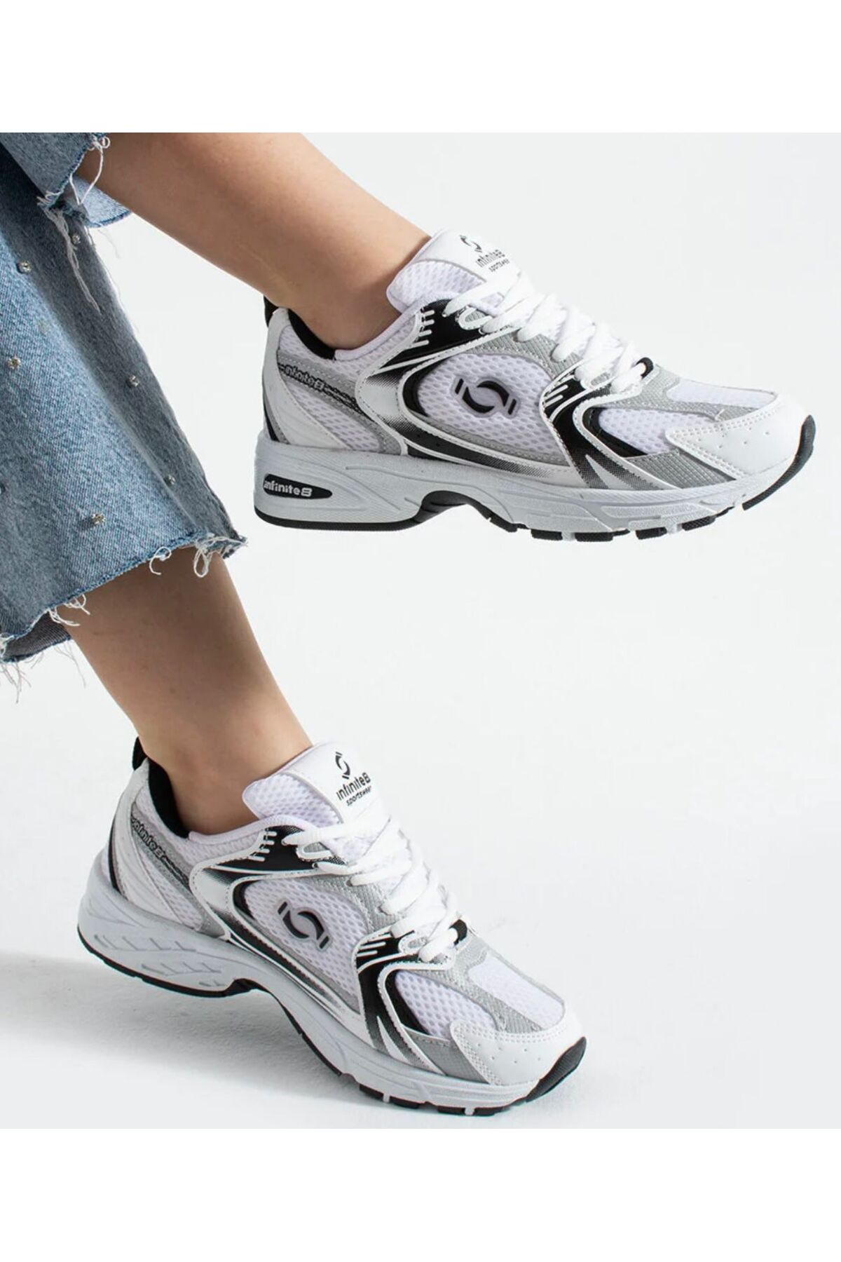 njtbutik  Kadın Spor Çok Rahat Yürüyüş Ayakkabısı Sneaker - Görsel 3