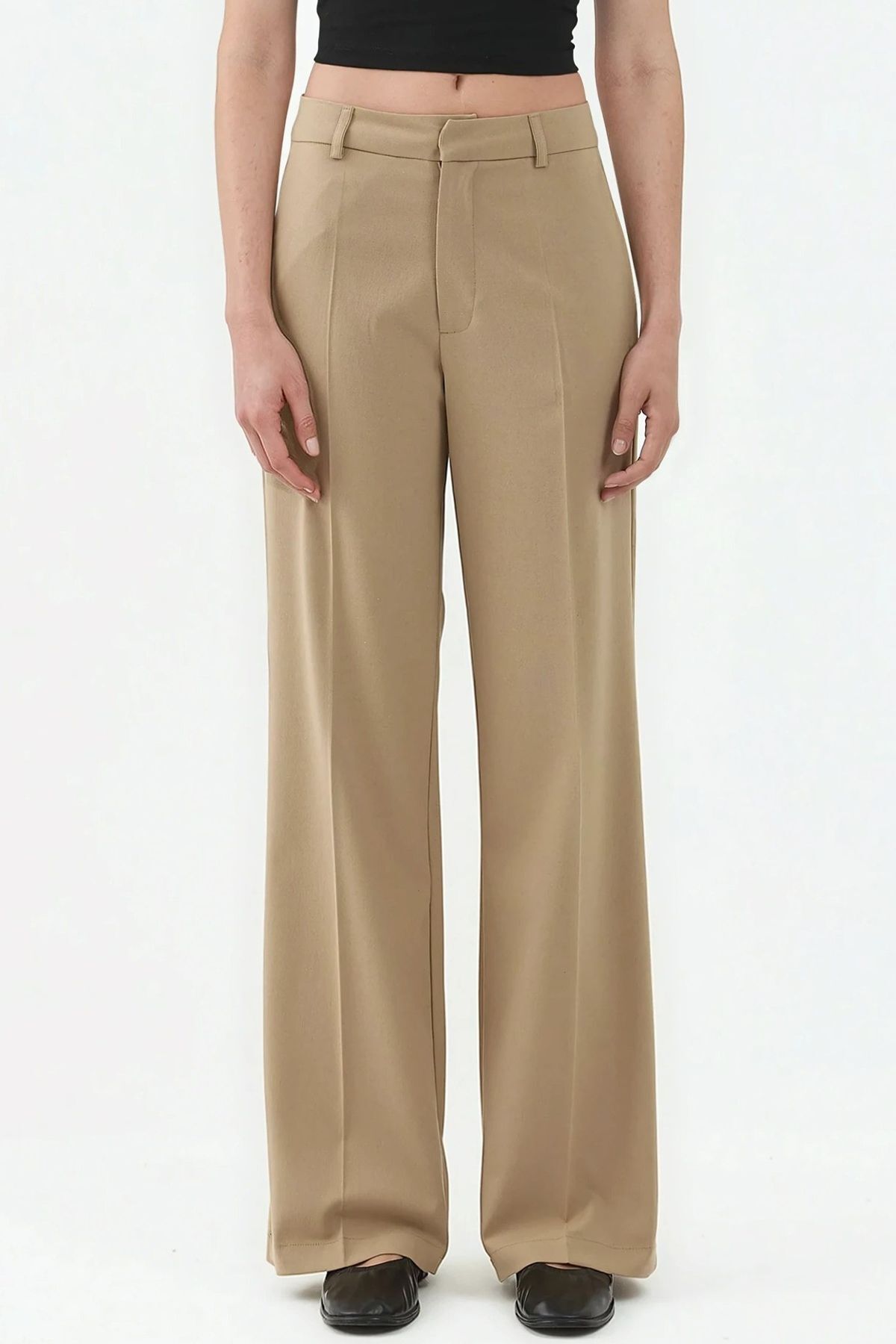 Hiccup Viskon Karışımlı Straight Leg Pantolon görsel 6