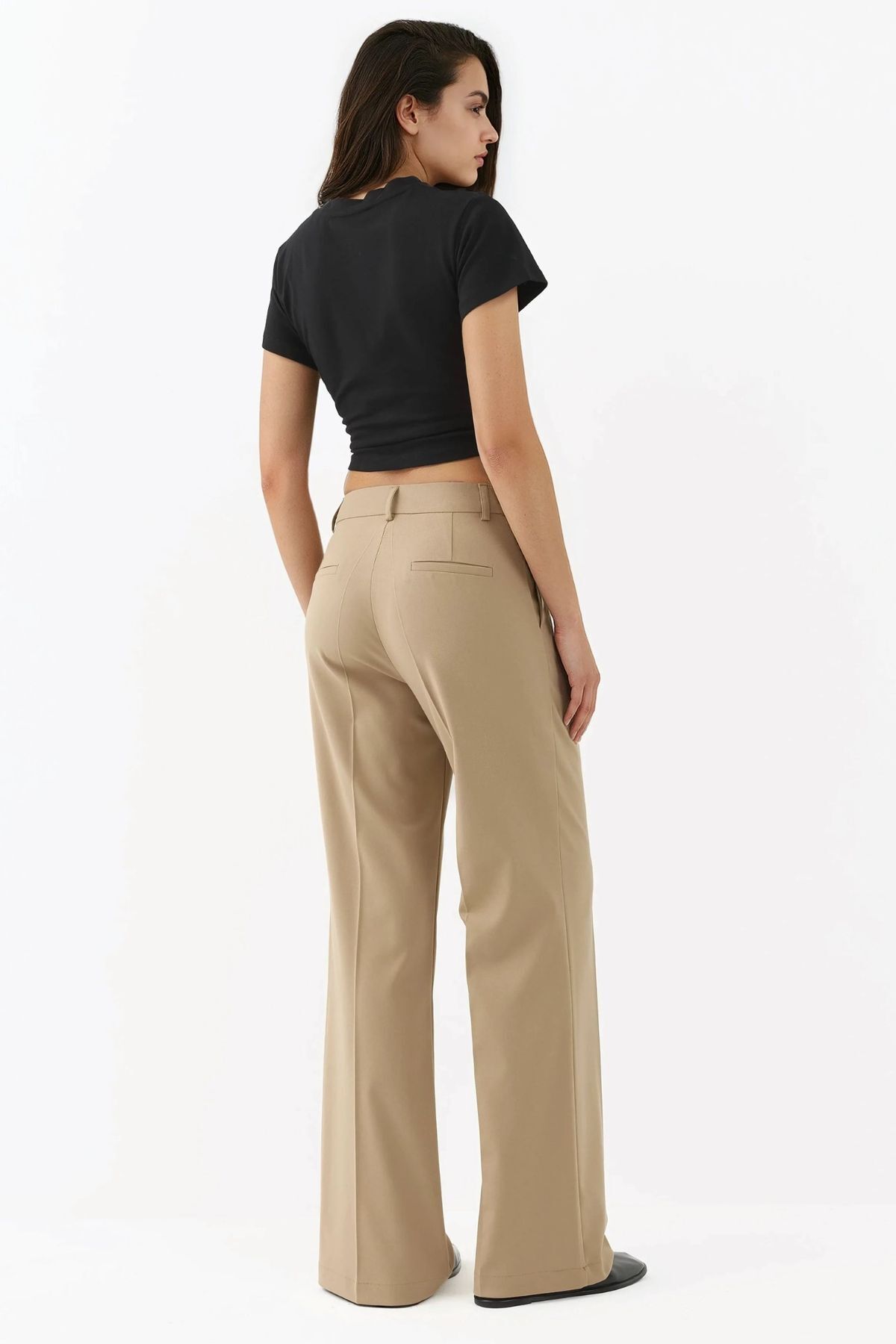 Hiccup Viskon Karışımlı Straight Leg Pantolon görsel 4