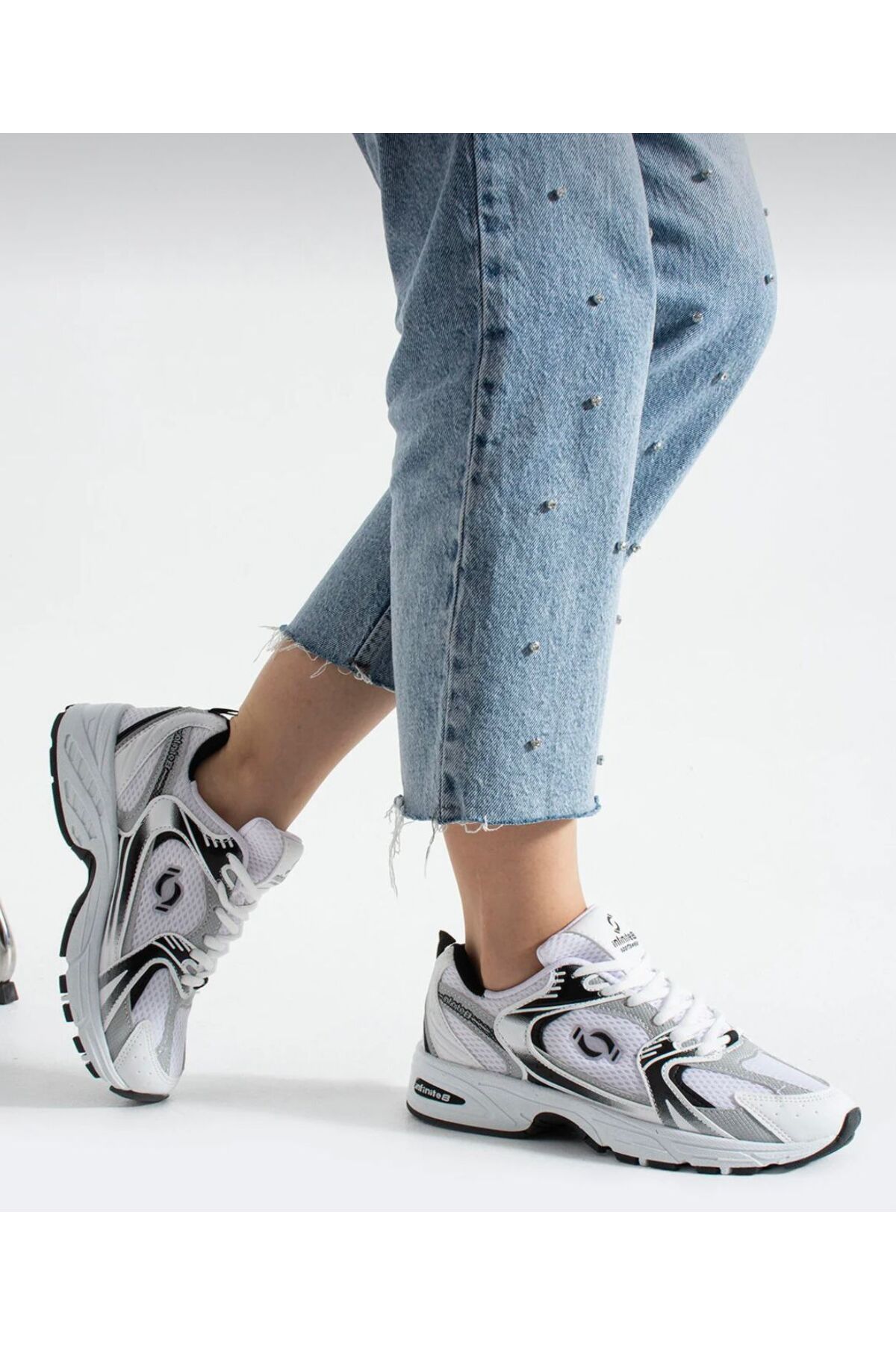 njtbutik  Kadın Spor Çok Rahat Yürüyüş Ayakkabısı Sneaker - Görsel 2