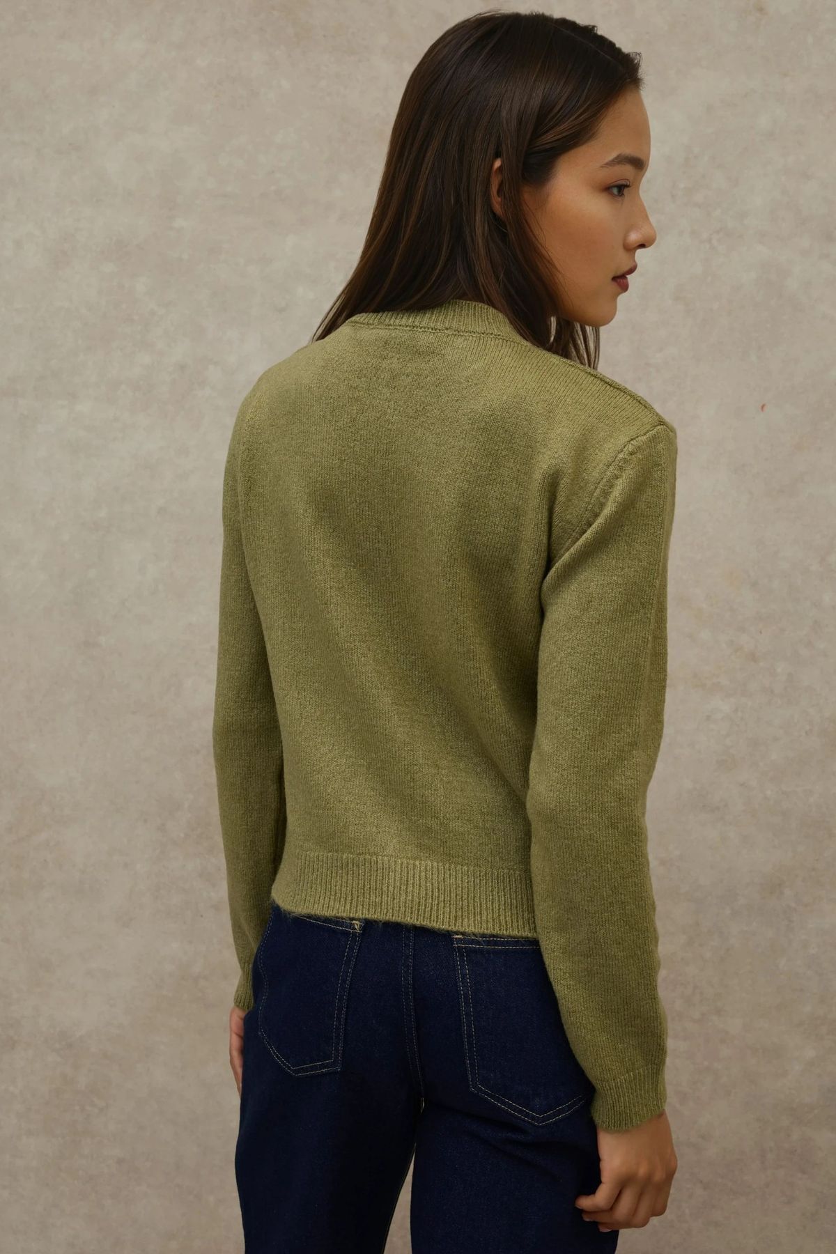 Hiccup  Bisiklet Yaka Yumuşak Dokulu Regular Fit Triko Hırka - Görsel 5