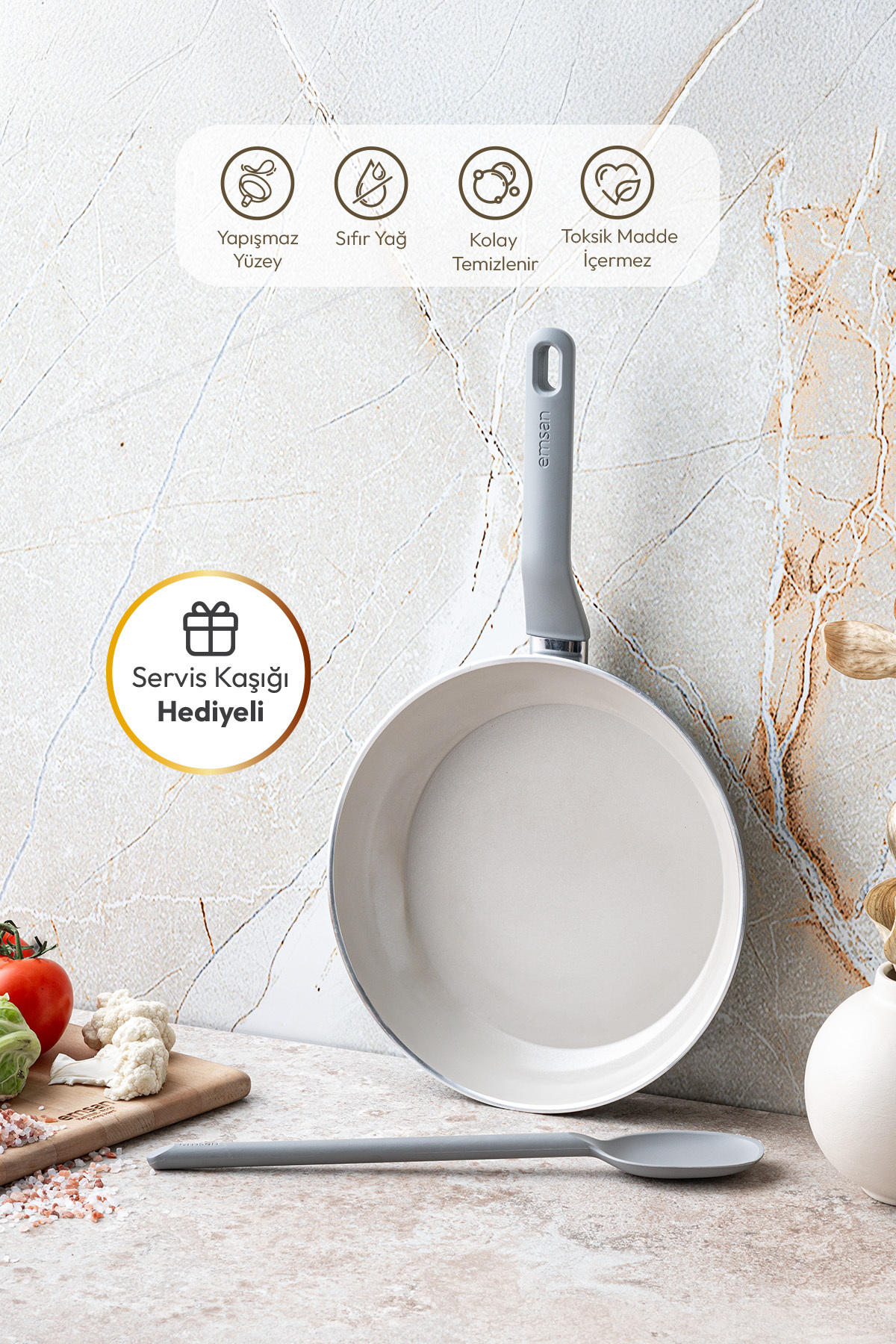 Emsan Swiss Cyrstal RS Tava Gri 24 cm - Fiyatı, Yorumları