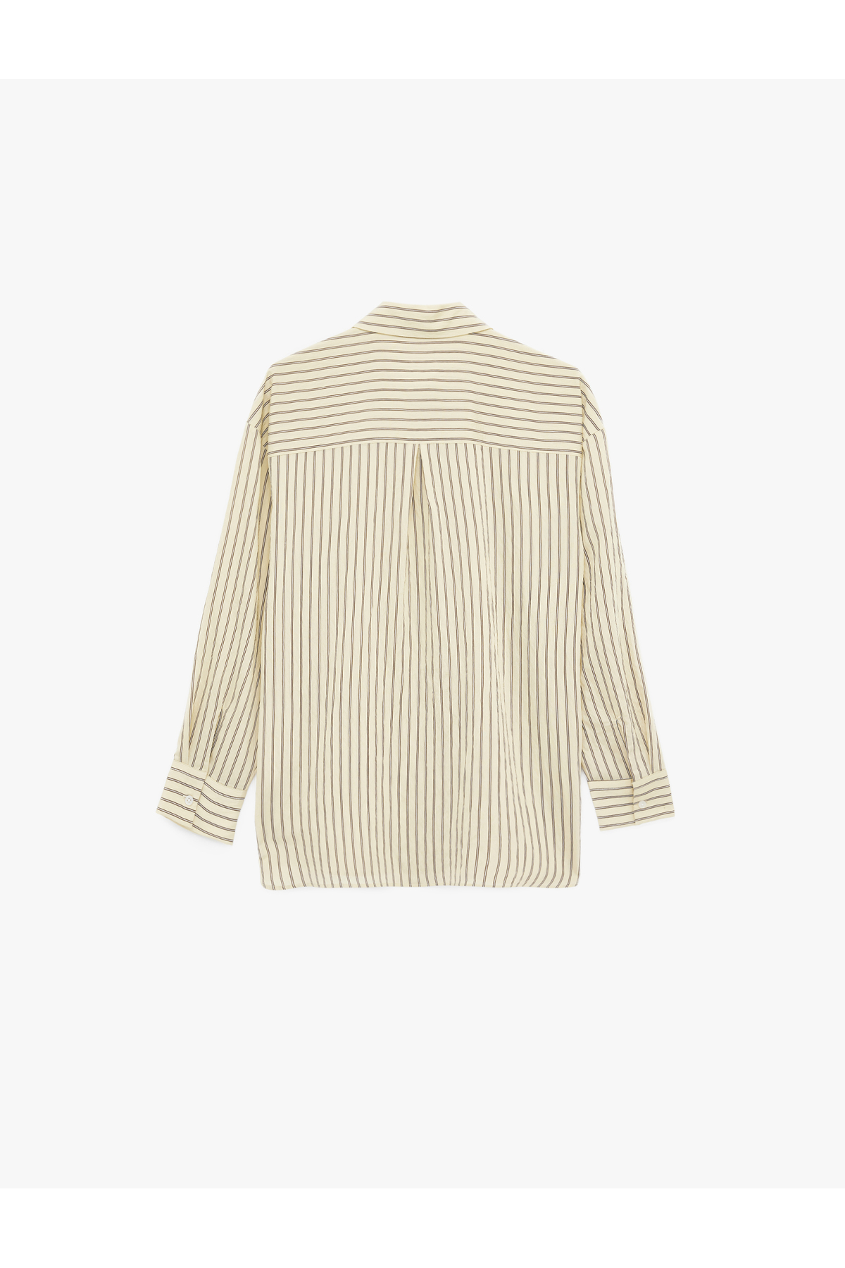 Koton  Klasik Yaka Düğmeli Uzun Kollu Oversize Viskon Gömlek - Görsel 4