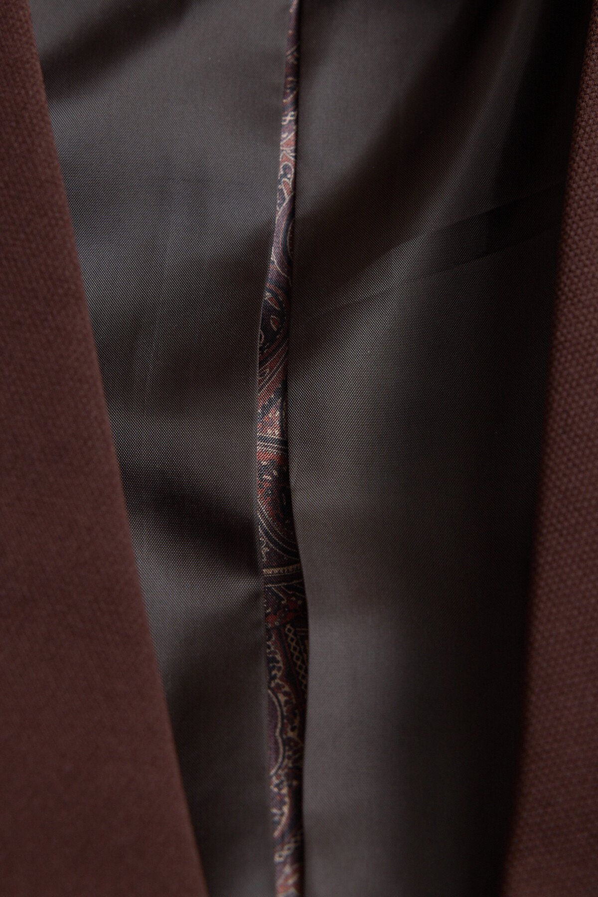 Frappoli  Pique Erkek Kahve Sivri Yaka Esnek Poliviskon Kumaşlı Slim Fit Spor Blazer Ceket - Görsel 5