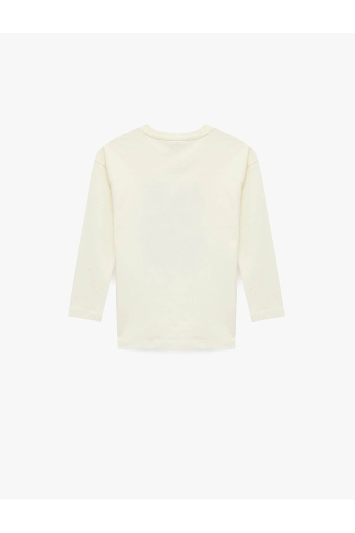 Koton Pamuklu Baskılı Ekru Erkek Bebek Uzun Kollu T-shirt 6SMB10108TK fotoğrafı 2 (önizleme)