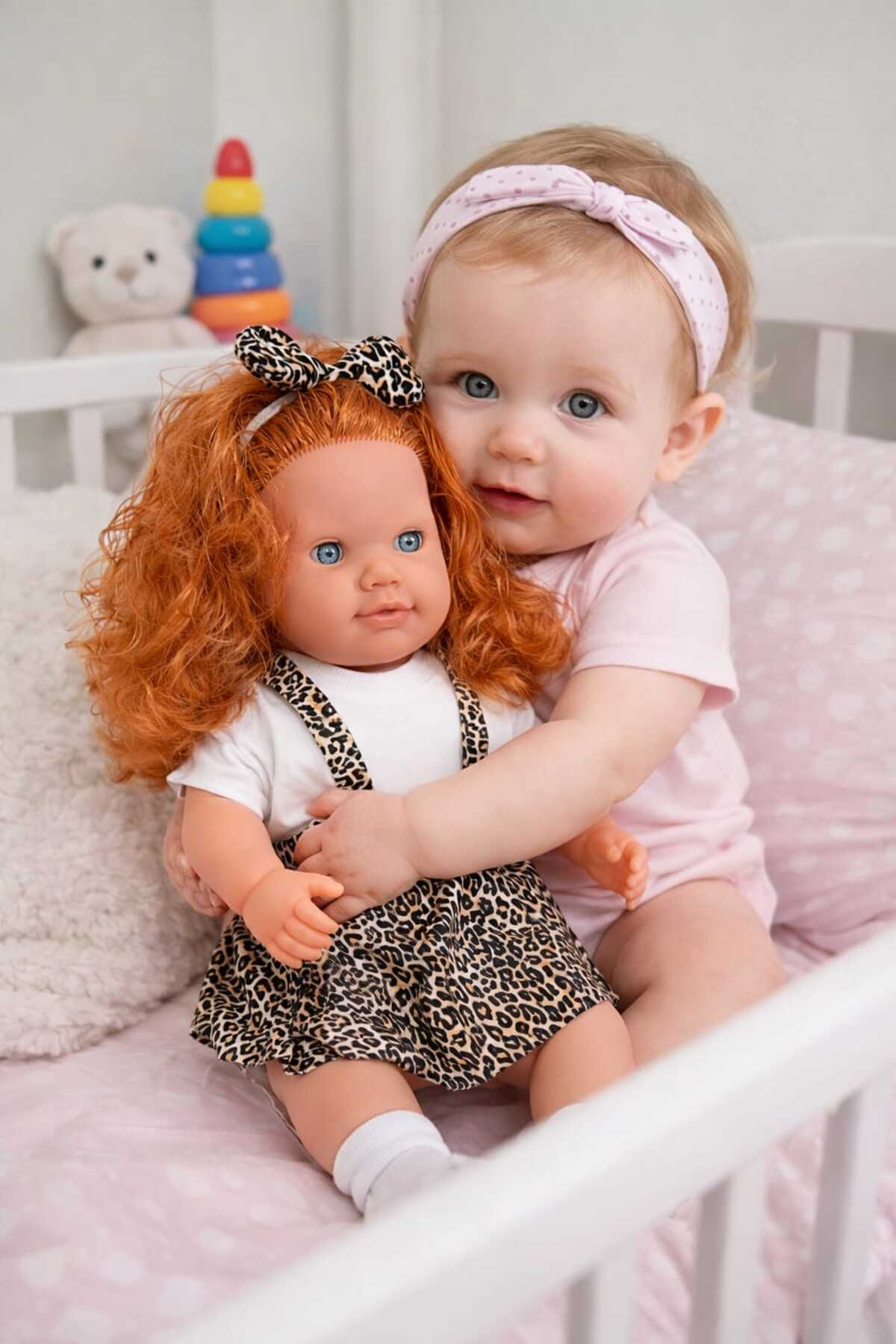 ŞAŞKIN HOUSE SEVİMLİ KONUŞAN SESLİ LEOPAR JİLELİ BEBEK OYUN VE UYKU ARKADAŞI 65 CM ET BEBEK fotoğrafı 5 (önizleme)