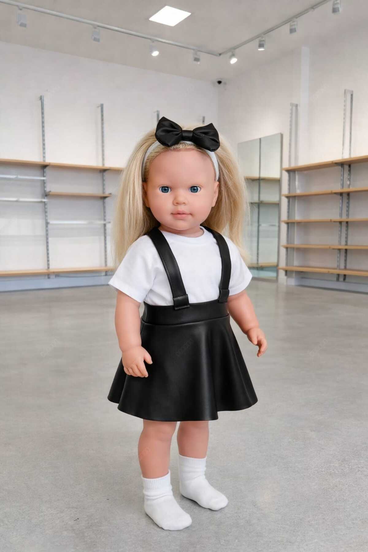 ŞAŞKIN HOUSE SEVİMLİ KONUŞAN SESLİ DERİ JİLELİ BEBEK OYUN VE UYKU ARKADAŞI 65 CM ET BEBEK fotoğrafı 2 (önizleme)