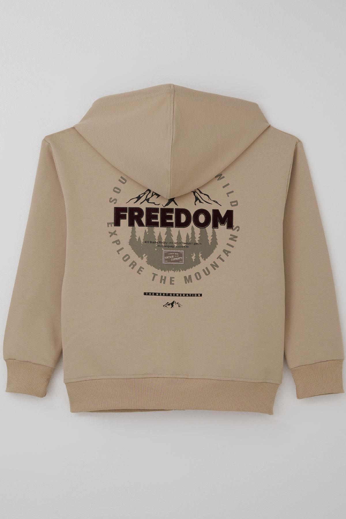 ALG Boy's Cardigan with Zipper, Motivational Themed, Printed on