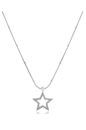 AXXION Çelik Yıldız Silver Kolye
