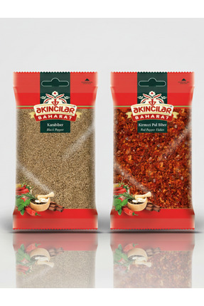 AKINCILAR BAHARAT Kırmızı Pul Biber & Karabiber 2x250