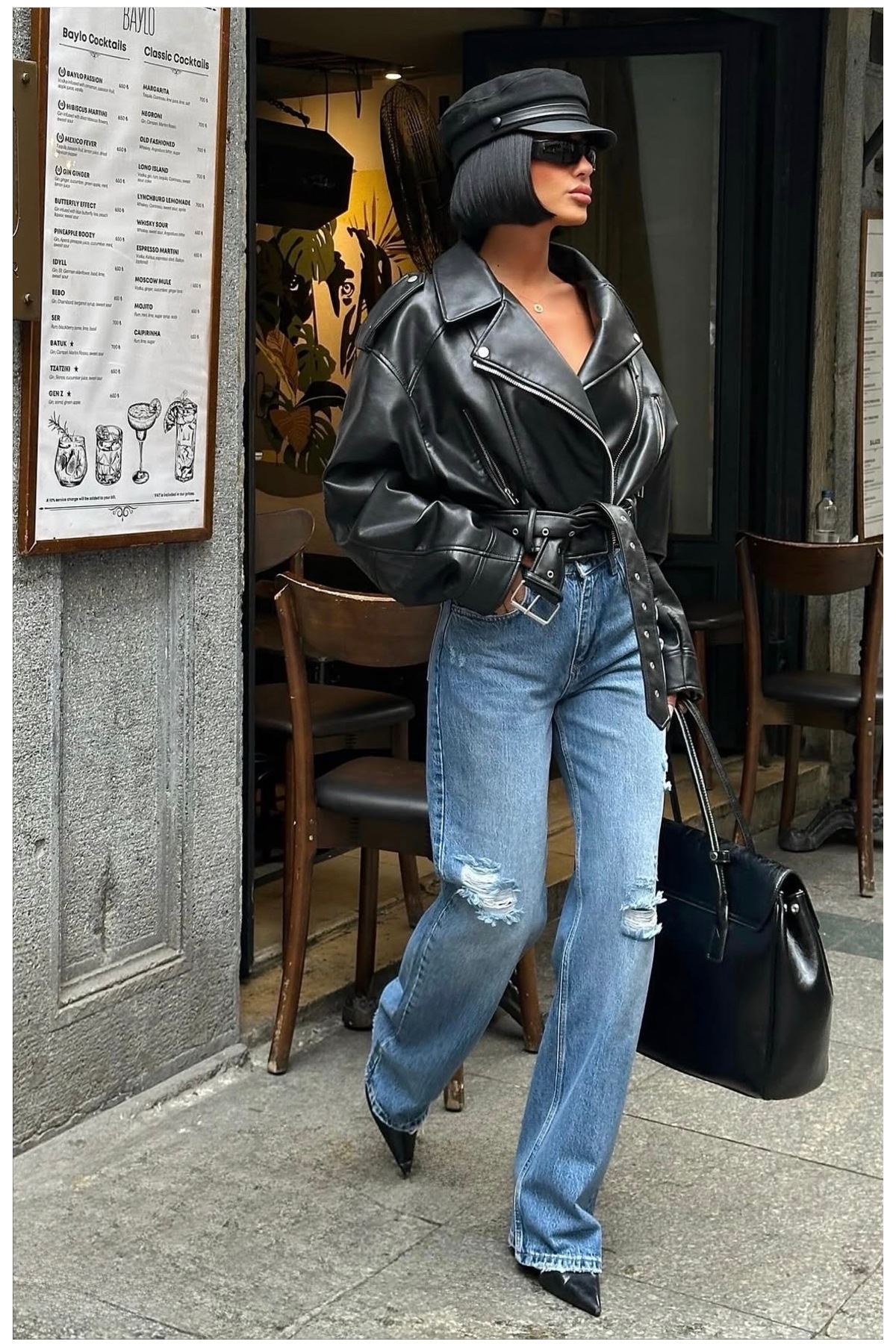 Aida Fashion  Diz yırtık palazzo jeans - Görsel 4