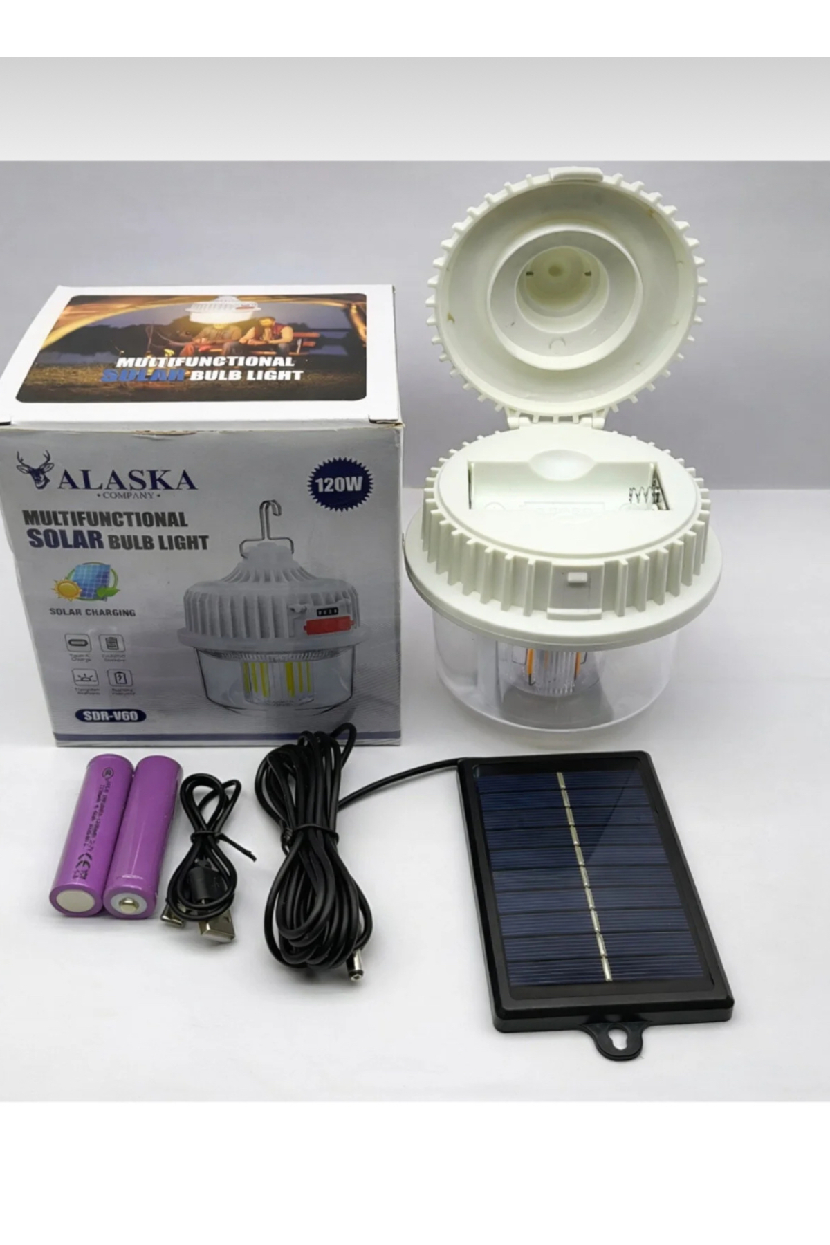 EMİN ENSAR HOME 120W Güneş Enerjili Şarjlı LED Kamp Lambası - 4