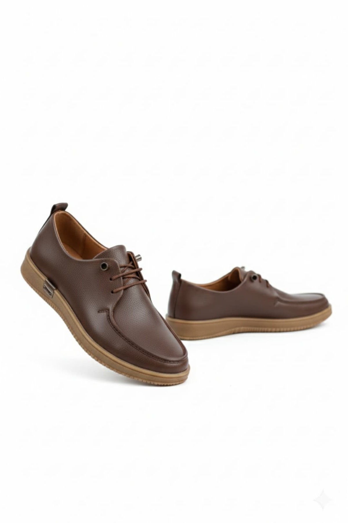 NAVİSHOES Kahverengi Kadın Lastik Detaylı Hafif Yumuşak Loafer Babet 2006 görsel 5