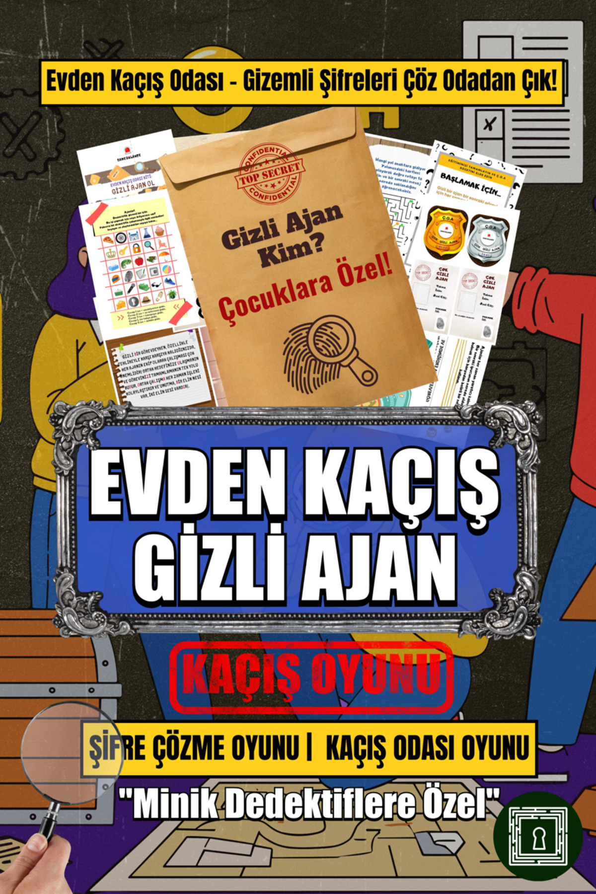 GameBulance Evden Kaçış Kaçış Odası Oyunu | Gizli Ajan Şifre Çözme Oyunu | Çocuk Zeka Oyunu 6-12 Yaş