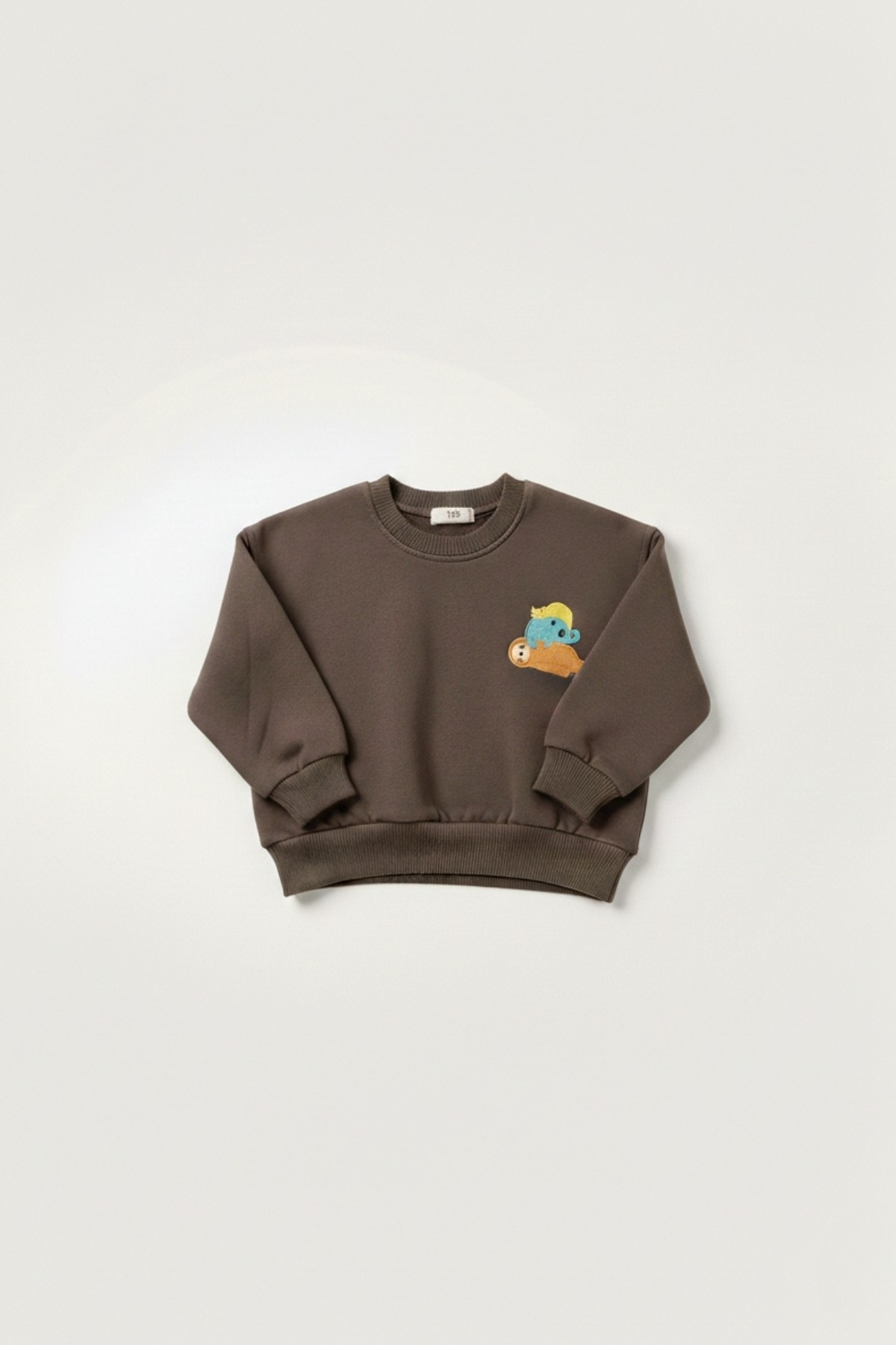 LOGO AKSESUAR Erkek Çocuk Pamuk Renkli Baskılı Oversize 2'li 3 İp Sweatshirt fotoğrafı 5 (önizleme)