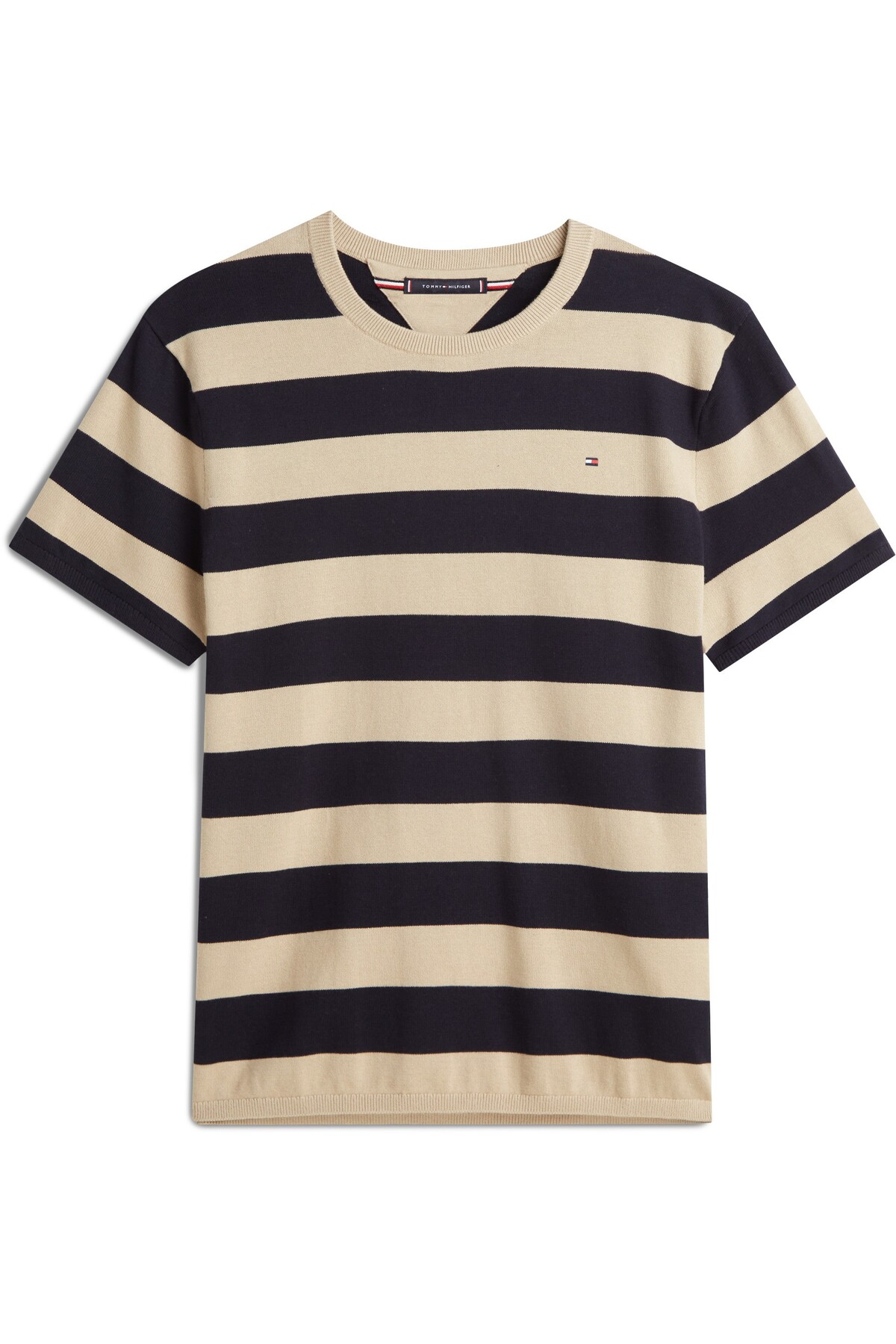 تامی هیلفیگر یقه گرد طرح دار از جنس پنبه مرغوب